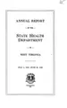 Cover image for Annual Report of the State Health Department of West Virginia