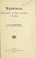 Cover image for Rabbinica : Paulus im Talmud