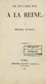 Cover image for Ne touche pas à la reine