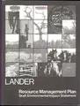 Cover image for Draft resource management plan/environmental impact statement for the Lander Resource Area, Lander, Wyoming