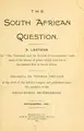 Cover image for The South African question
