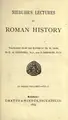 Cover image for Niebuhr's lectures on Roman history
