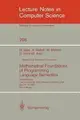 Cover image for Mathematical Foundations of Programming Language Semantics