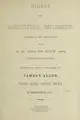 Cover image for Digest of agricultural implements