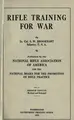 Cover image for Rifle training for war