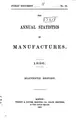 Cover image for Annual Report on the Statistics of Manufactures ...