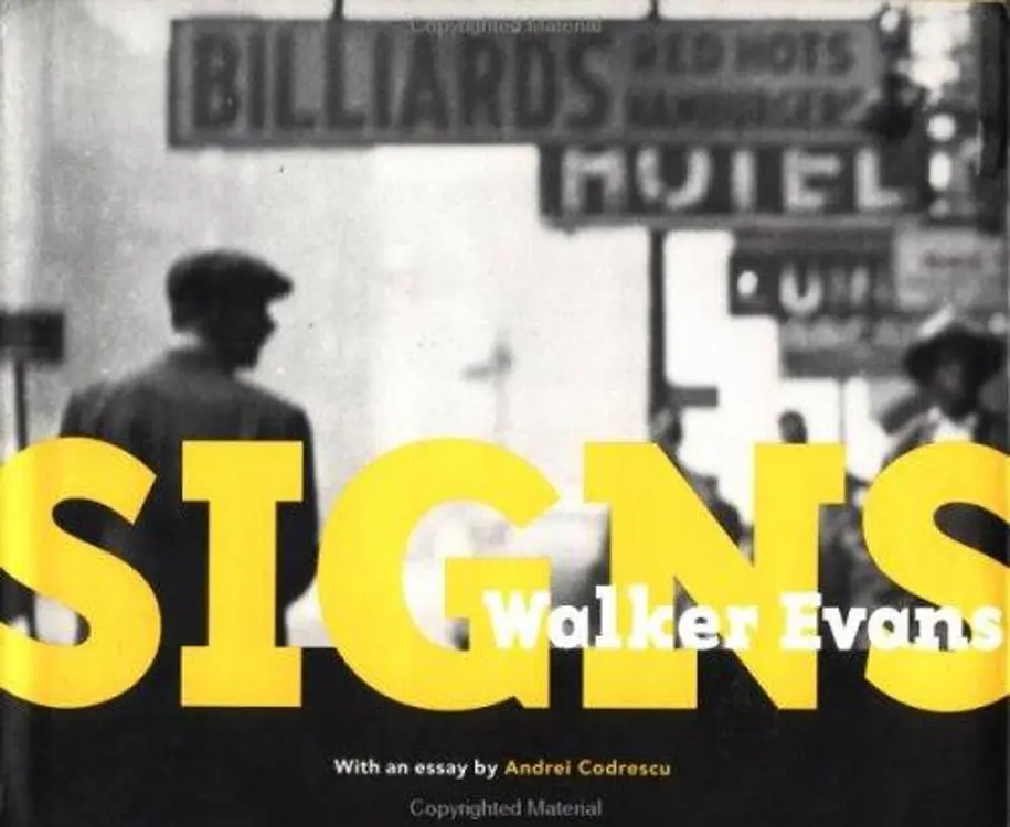 Walker Evans: signs cover