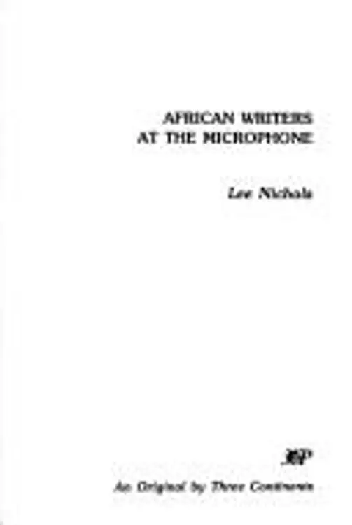 African writers at the microphone cover