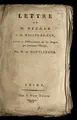 Cover image for Lettre de M. Necker a M. Mallet-du-Pan