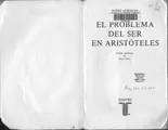 Cover image for El problema del ser en Aristóteles