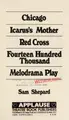 Cover image for Chicago ; Icarus's mother ; Red cross ; Fourteen hundred thousand ; Melodrama play