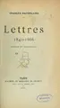 Cover image for Lettres, 1841-1866, portrait en héliogravure
