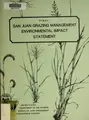Cover image for Final San Juan grazing management environmental impact statement