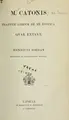 Cover image for Praeter librum de re rustica quae extant