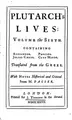 Cover image for Plutarch's Lives: Translated from the Greek