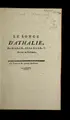 Cover image for Le songe d'Athalie