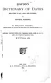 Cover image for Haydn's Dictionary of Dates: Relating to All Ages and Nations for Universal ...
