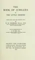 Cover image for The Book of Jubilees, or, The little Genesis