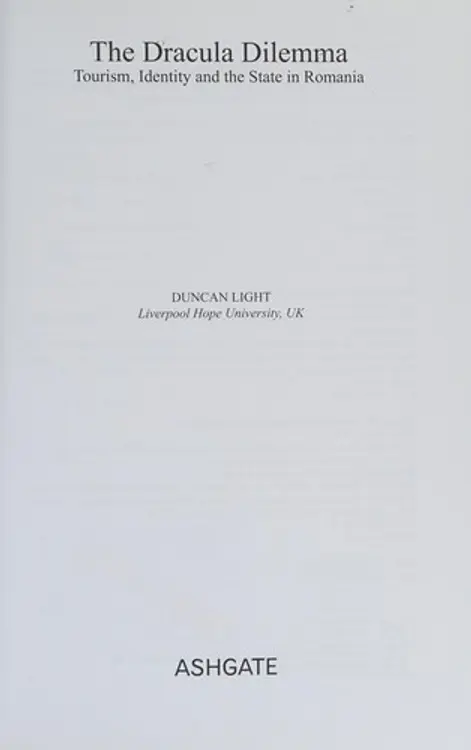 The dracula dilemma: tourism, identity and the state in Romania cover
