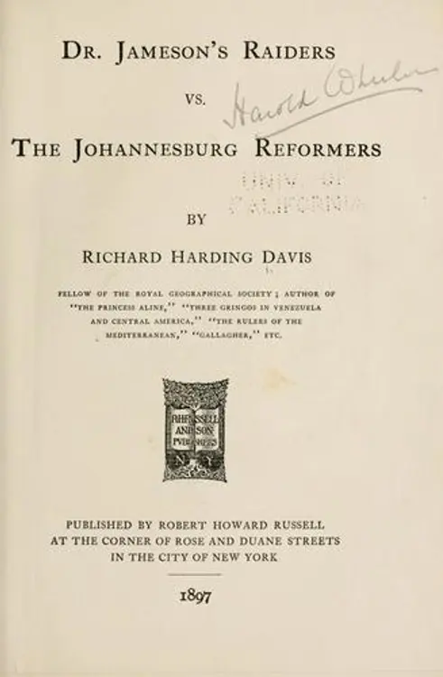 Dr. Jameson's radiers vs. the Johannesburg reformers cover