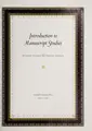 Cover image for Introduction to manuscript studies