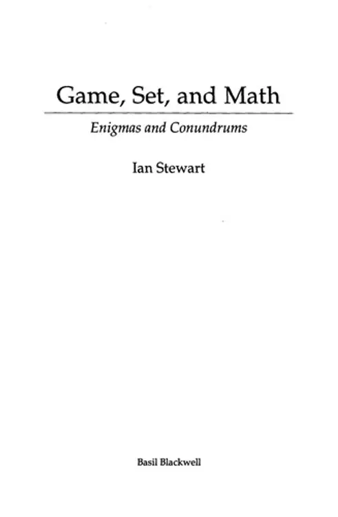 Game, set, and math: enigmas and conundrums cover