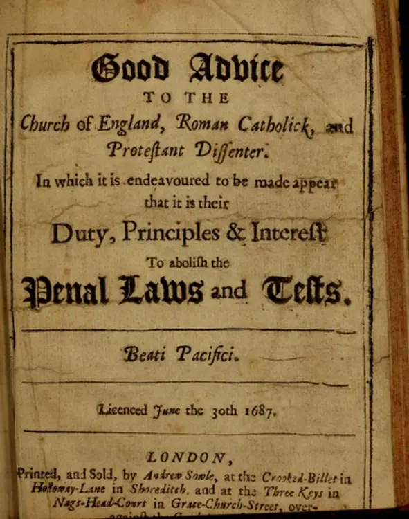 Good advice to the Church of England, Roman Catholick, and Protestant dissenter: in which it is endeavoured to be made appear that it is their duty, principles & interest to abolish the penal laws and tests. cover
