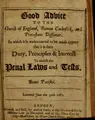 Cover image for Good advice to the Church of England, Roman Catholick, and Protestant dissenter