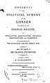 Cover image for Historical and political survey of the losses sustained by the French nation