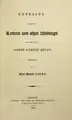 Cover image for Extracts from the letters and other writings of the late Joseph Gurney Bevan