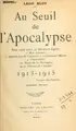 Cover image for Au seuil de l'Apocalypse