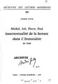 Cover image for Michel, Job, Pierre, Paul intertextualité de la lecture dans l'Immoraliste de Gide