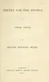 Cover image for Poetry for the people