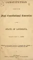 Cover image for Constitution adopted by the State Constitutional Convention of the state of Louisiana, March 7, 1868 ...