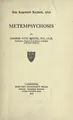Cover image for Metempsychosis