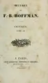 Cover image for Oeuvres de F.-B. Hoffman.