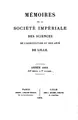 Cover image for Mémoires de la Société des sciences, de l'agriculture et des arts de Lille