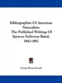 Cover image for Bibliographies Of American Naturalists