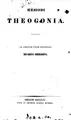 Cover image for Hesiodi Theogonia