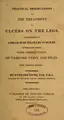Cover image for Practical observations on the treatment of ulcers on the legs
