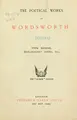 Cover image for The poetical works of Wordsworth