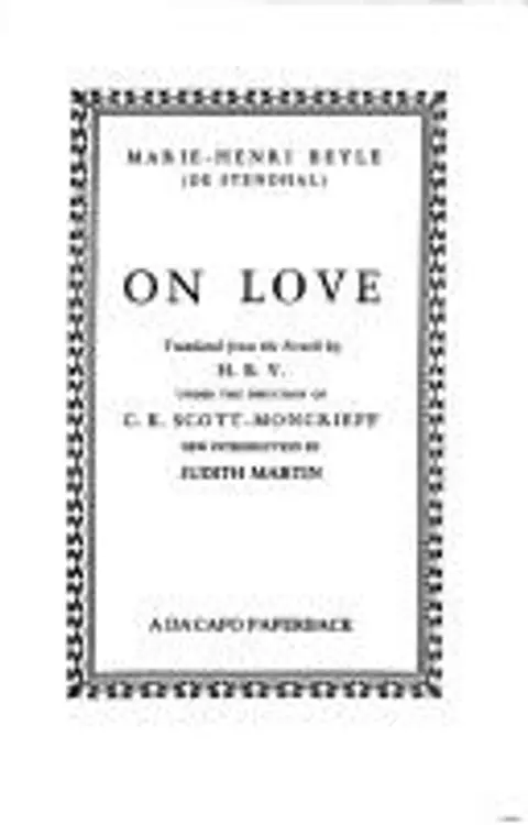 On Love: The Classic Analysis of Romantic Love cover