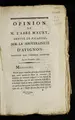 Cover image for Opinion de M. l'abbe  Maury, de pute  de Picardie, sur la souverainete  d'Avignon