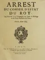 Cover image for Arrest ... qui accorde à la Compagnie des Indes le privilege de la vente exclusive du tabac. Du 22 mars 1723