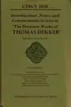 Cover image for Introductions, Notes and Commentaries to Texts in 'The Dramatic Works of Thomas Dekker' (Hoy: Introduction to the Commentaries of Dekker)