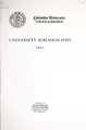 Cover image for University bibliography