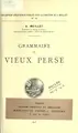 Cover image for Grammaire du vieux Perse.