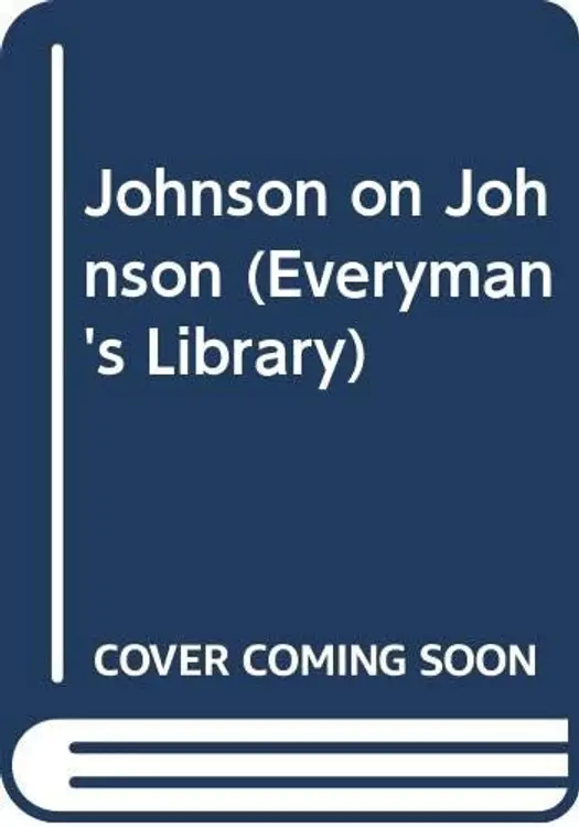 Johnson on Johnson: a selection of the personal and autobiographical writings of Samuel Johnson (1709-1784) cover