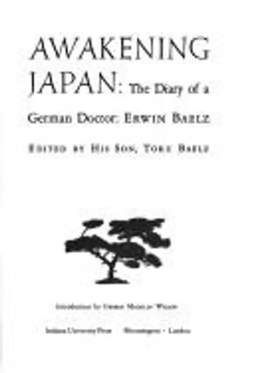 Awakening Japan: the diary of a German doctor: Erwin Baelz cover