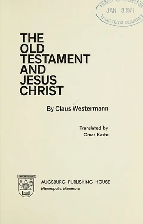 The Old Testament and Jesus Christ. cover